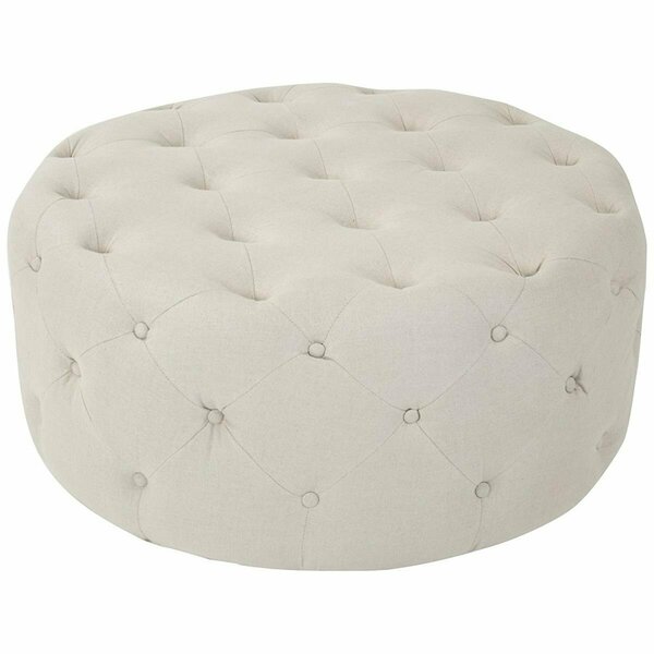 D2D Technologies Rectangular Tufted Ottoman, Natural Linen D23284723